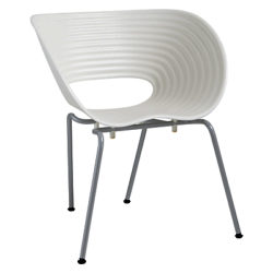 Vitra Tom Vac Chair White / Silver